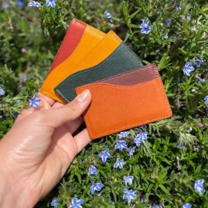 3 portes cartes tenus en main